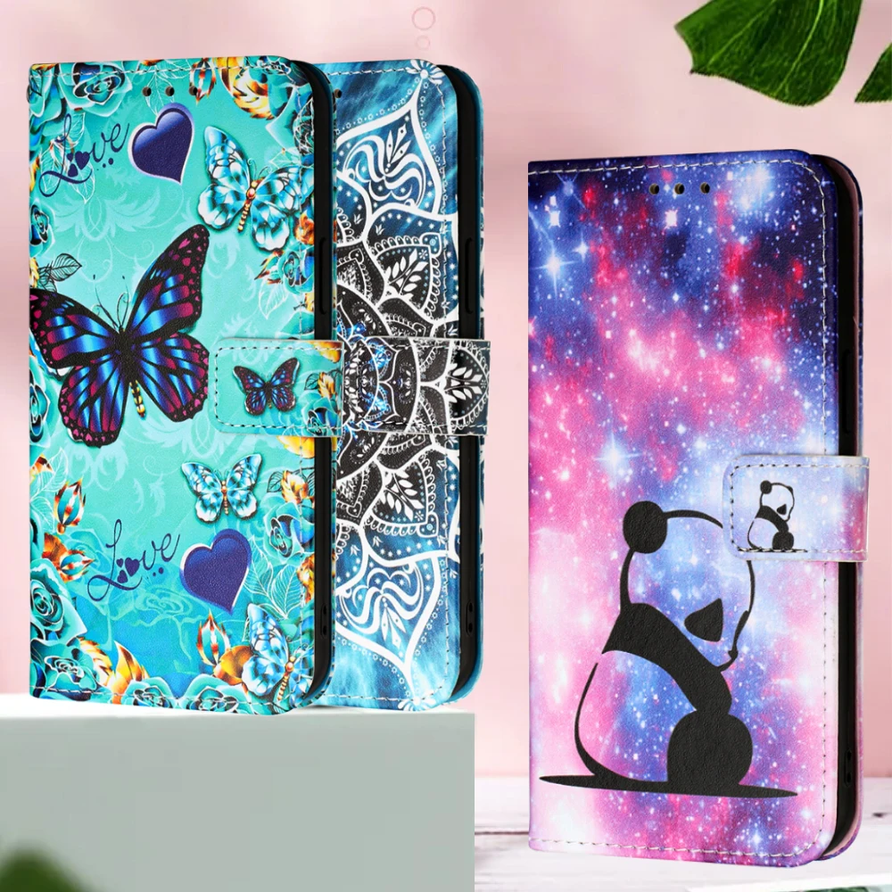 

Case for MOTO G Stylus 2022 5G 4G Pure Power G31-G41 G51 G71 5G G200 5G-Edge S30 G22 Card Holder Wallet Cute Book Leather Cover