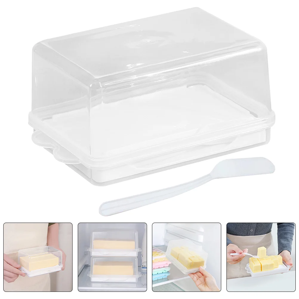 

Butter Containerdish Keeperholder Cheese Box Storage Tray French Fridgecream Boxes Display Transparent Containersdessert Plate