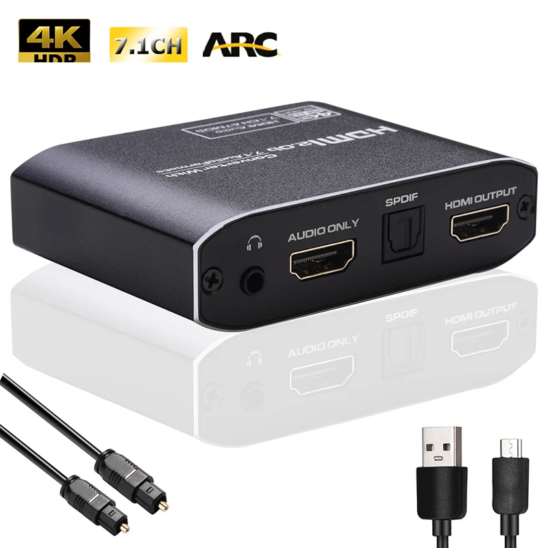 

4K 60 Гц HDMI аудио экстрактор с 7.1CH томами Hdmi аудио экстрактор HDMI аудио Embedder конвертер адаптер
