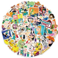 103050pcs disney cartoon phineas and ferb stickers for kids graffiti water bottle laptop scrapbooking luggage cute sticker
