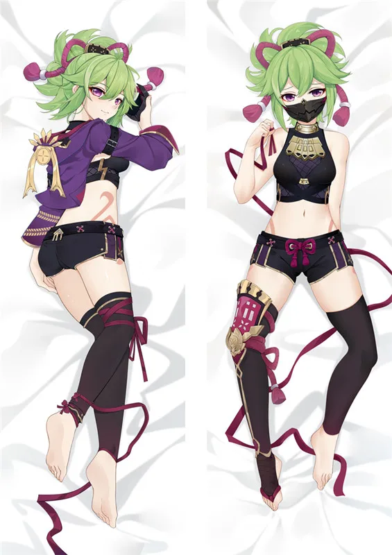 

Kuki Shinobu Dakimakura Pillowcase Genshin Impact Game Hugging Body Cushion Case Otaku Fullbody Pillow Cover Home Bedding Decor