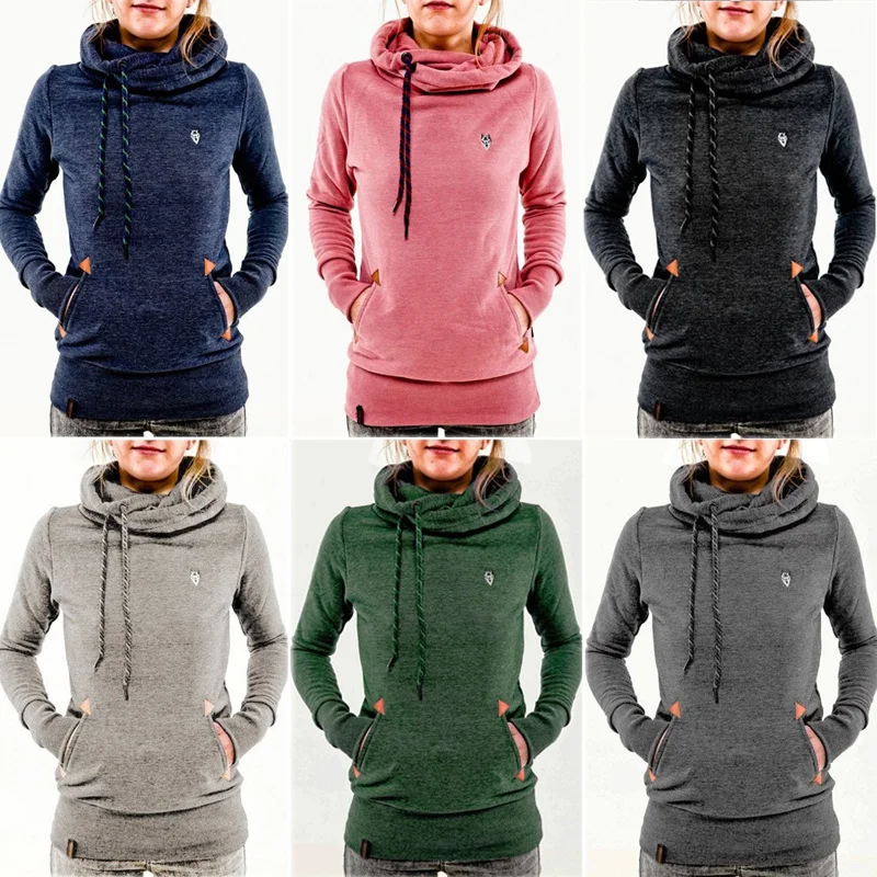 

Fashion Trend Autumn Long Sleeve Pocket Embroidered Hoodie