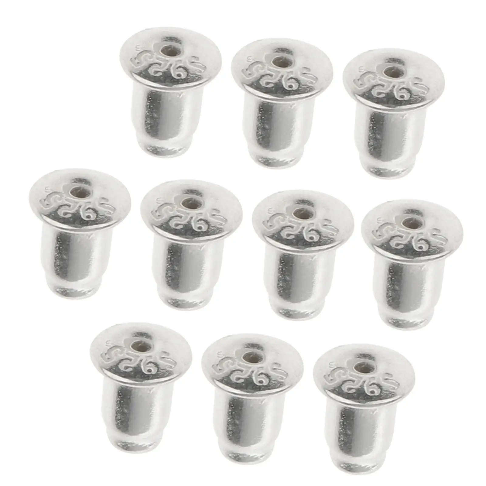 

10pcs 925 Sterling Vintage Earring Finding Ear Nut 4mm/6mm