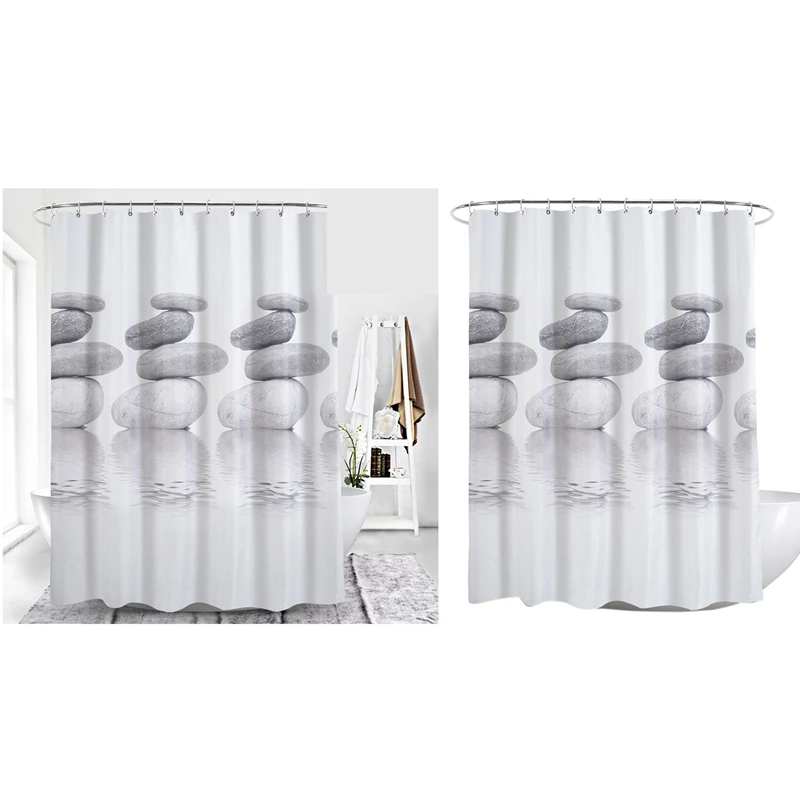 

Bathroom Shower Curtain,Fabric Shower Curtain With Hooks Decorative Bathroom Accessories