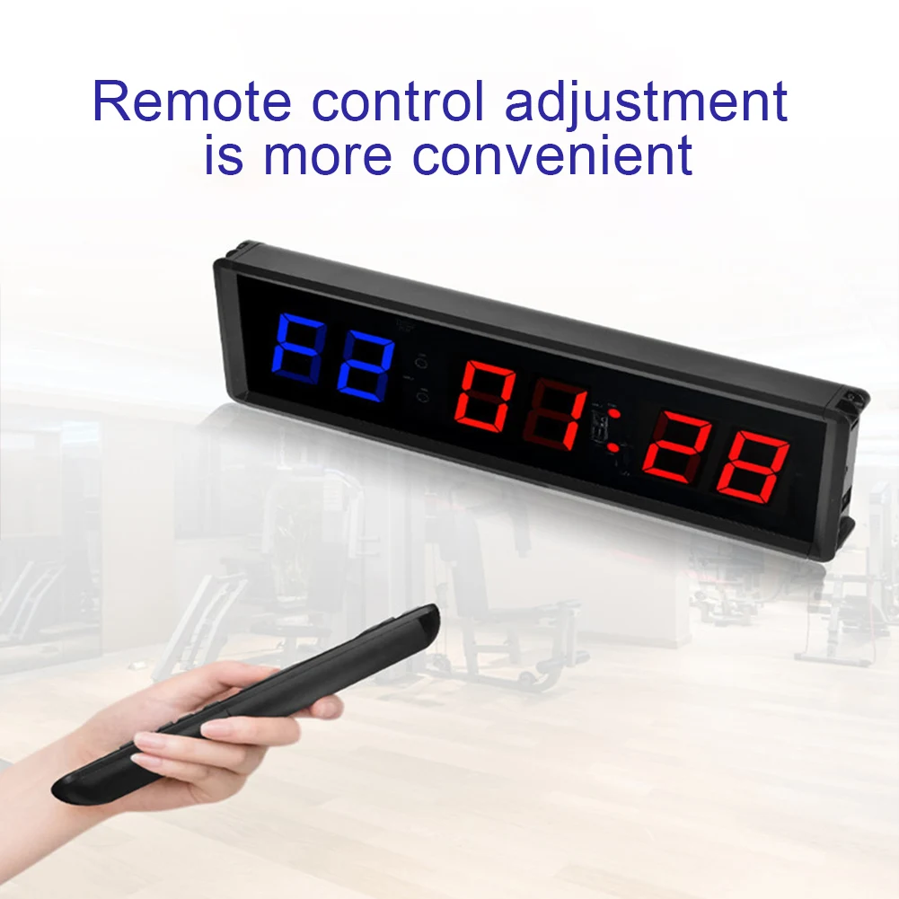 Портативный таймер для спортзала светодиодные часы тренировок цифровой с