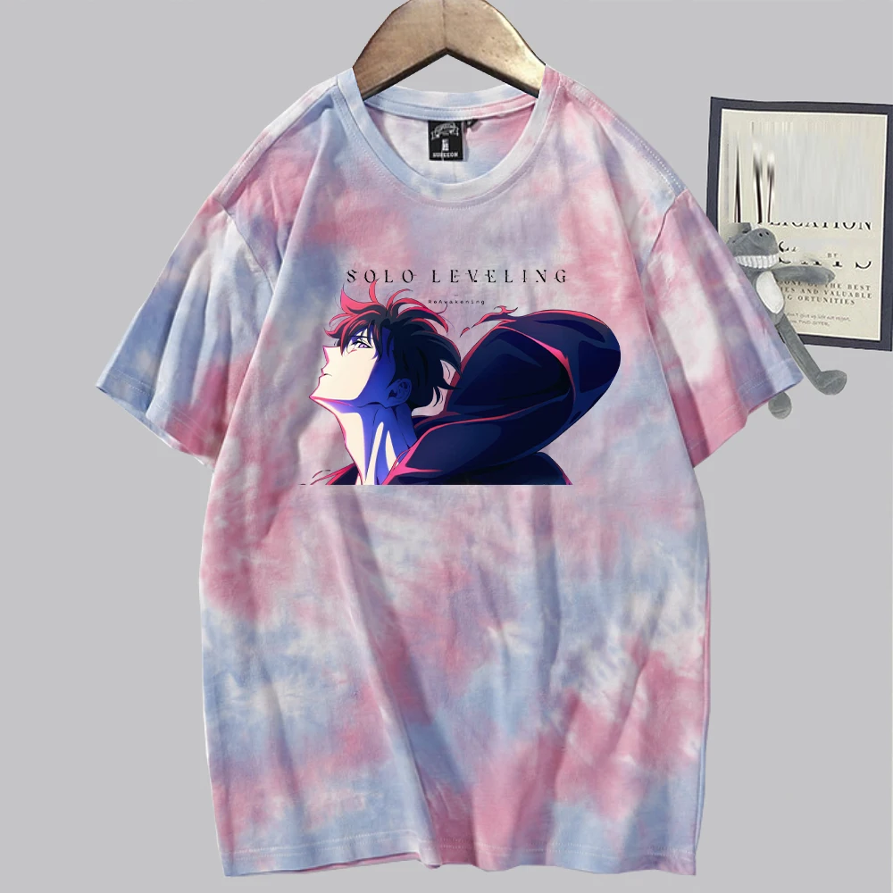 Рубашка унисекс с круглым вырезом и короткими рукавами в стиле ретро Solo Leveling