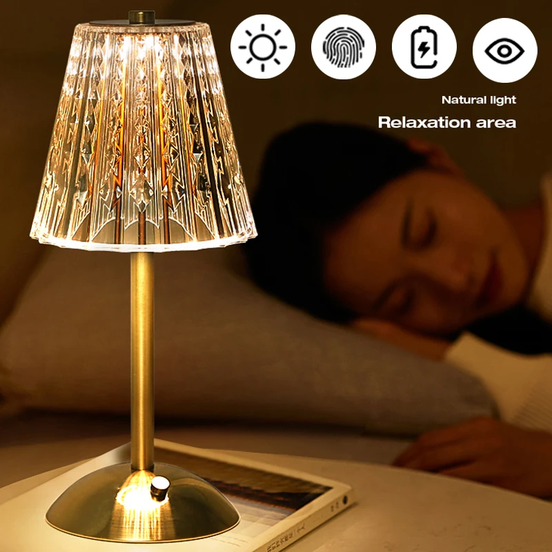 

Led Table Lamp Rechargeable Luxury Cordless Style Hotel Modern Table Lamp Modern Design Table Light Bedroom Night Lamp