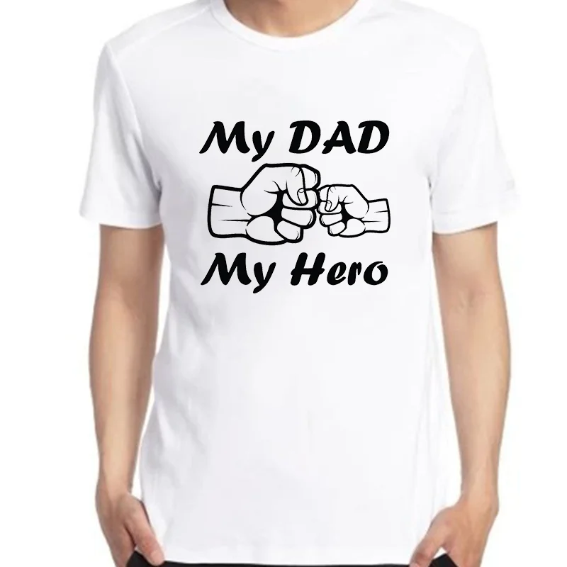 

Классические футболки с графическим принтом My Dad My Hero, футболка с коротким рукавом, большие размеры, женские топы, летняя футболка с круглым ...