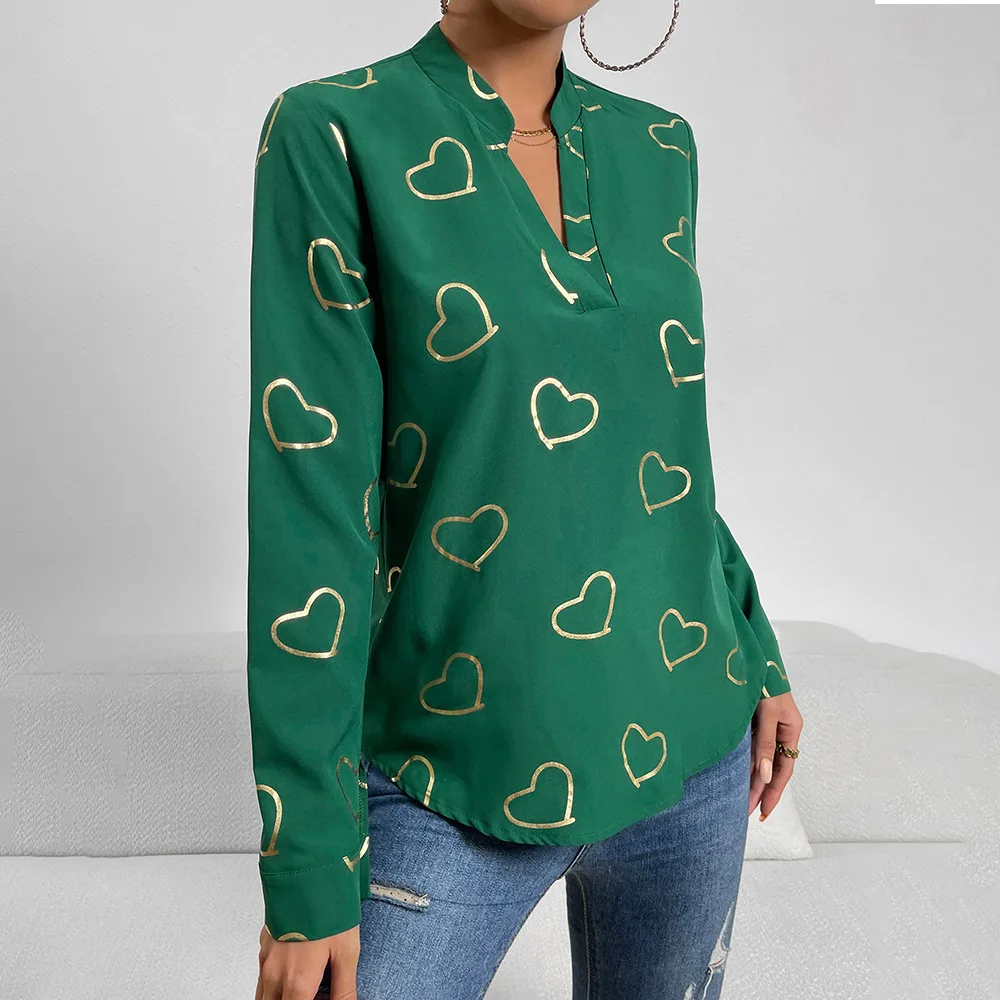 Женская блузка белый топ 2024 рубашка с длинными рукавами и принтом Blusas Elegantes Finas Para