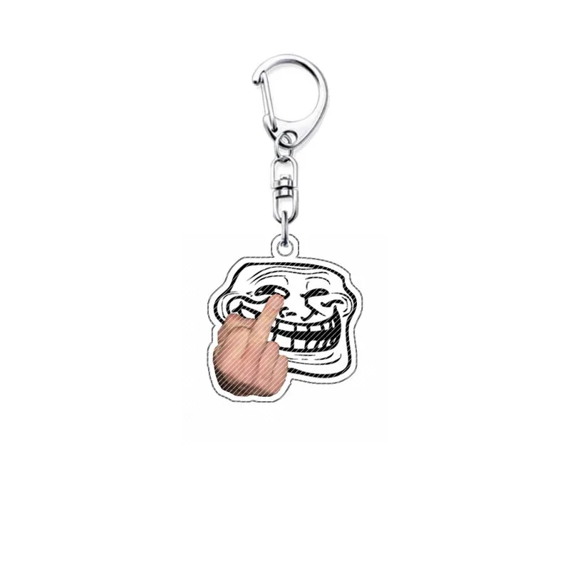 No Me Gusta Rage Face ForeverAlone кулон брелок забавный тролль лицо брелок для аксессуаров сумка кольцо брелок ювелирные изделия фанаты подарки (art.: 3920cf614e73d) - 3920cf614e73d