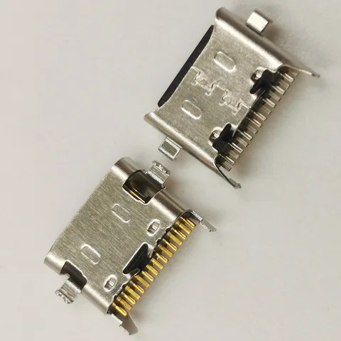 10-100 шт. USB-порт для зарядки типа C, контактный разъем для зарядного устройства для Samsung Galaxy A207 A21 A215 A215F A20S A04 A05 A06