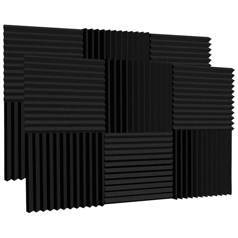 

Самоклеящиеся звукостойкие пенопластовые панели, акустические панели для звукозаписывающей студии, комнаты и офиса, 12 шт., 1 дюйм X 12 дюймов X...