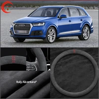 car interior protection case all seasons anti skid 15 black suede steering wheel cover for audi q7