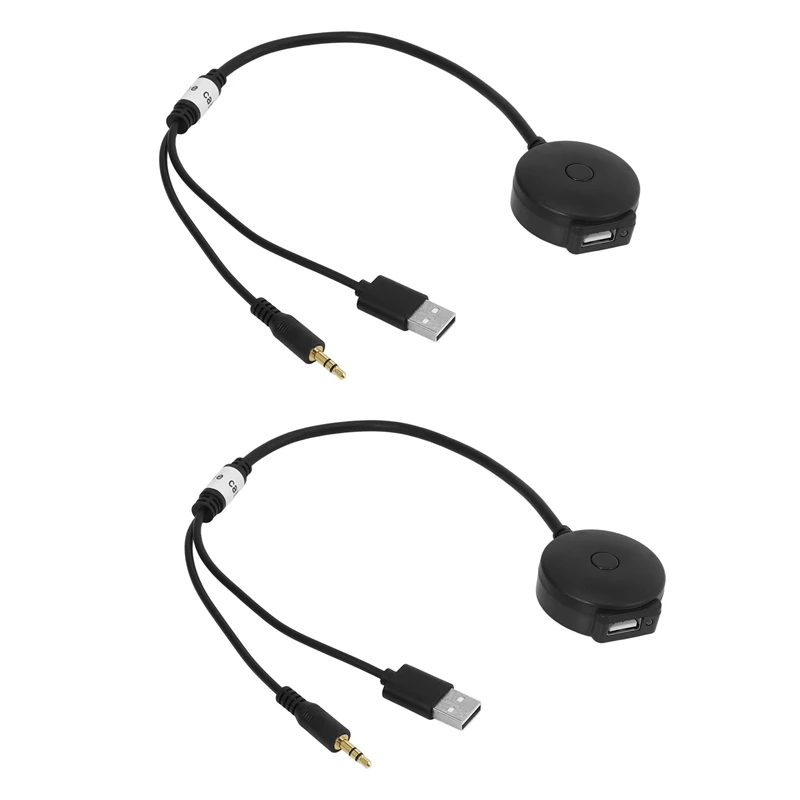 

2X Car Wireless Bluetooth Audio AUX And USB Music Adapter Cable For BMW Mini Cooper