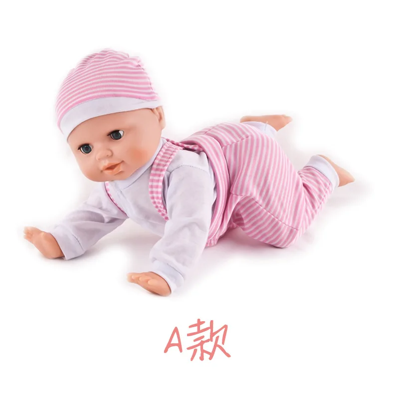 

Plastic Simulation Baby Doll Toy, Children's Electric Crawling Baby Crying Doll, 16-inch Vinyl Crawling Doll