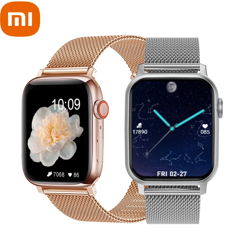 

xiaomi NEW Smartwatch Stainless Steel Band Smart Watch Men's Women Fitness Bracelet Bluetooth Calls Wireless Charging 44mm Strap
