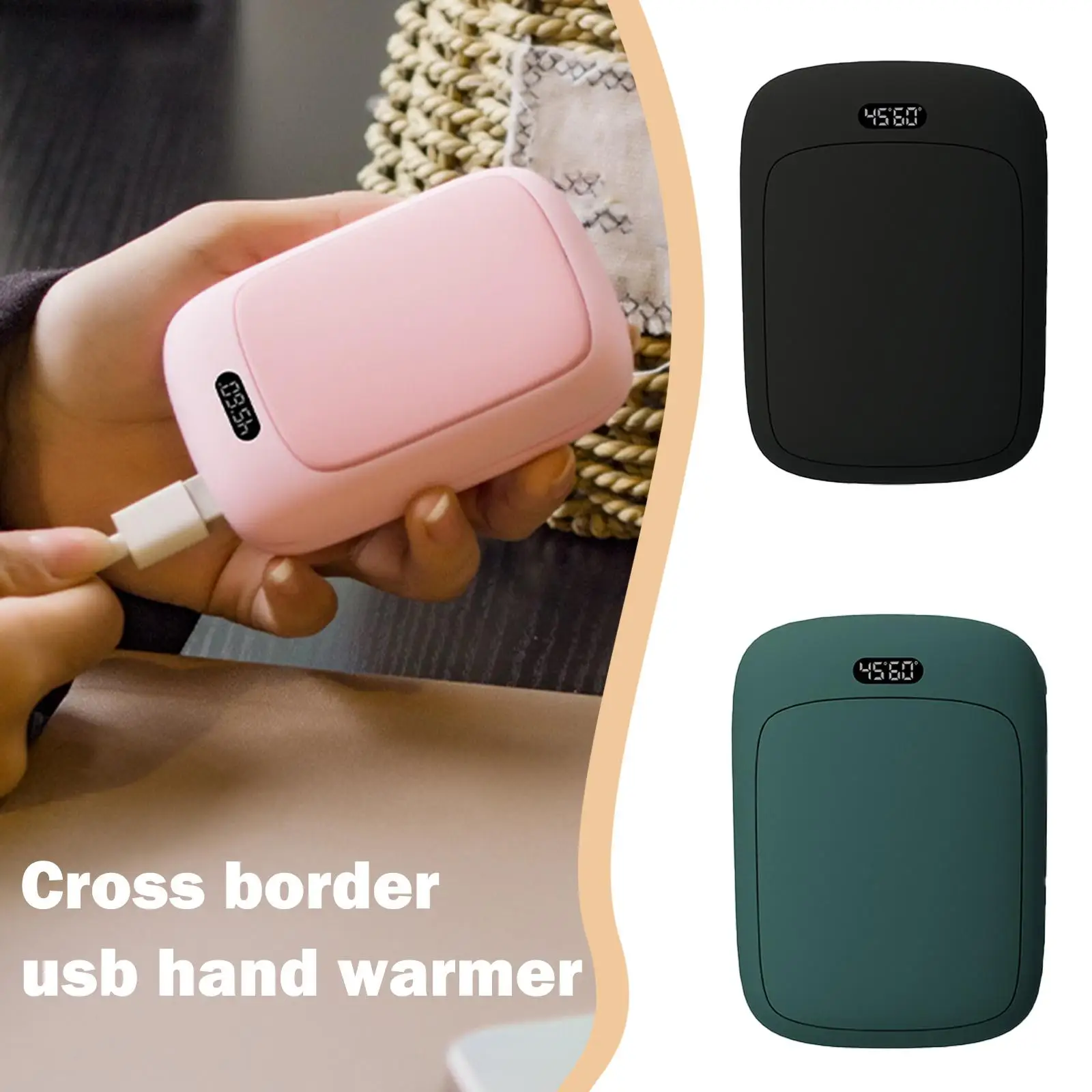 Hand Warmer USB Power Bank Portable Electric Pocket Hand Warmer Digital Display Flashlight Christma Gift images - 6