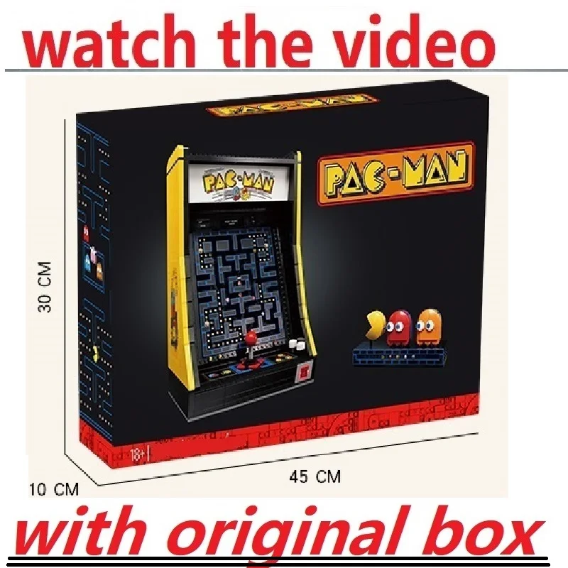 

In Stock Pac Man Vintage Classic Arcade Game Machine Building Block Compatible 10323 Assembly Bricks Toys For Boy Christmas Gift