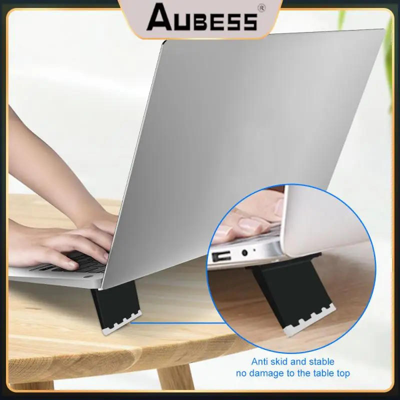 

Abs Laptop Holder Heat Dissipation Folding Computer Bracket Multi-purpose Non-slip Bracket Light Computer Cooling Holder Black