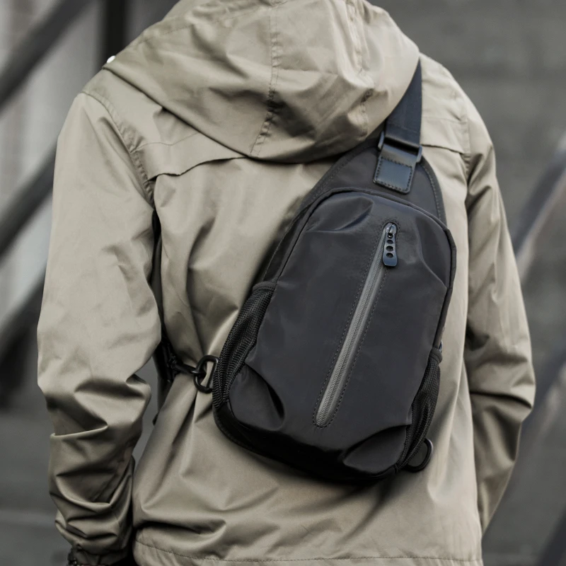 

Simple Waterproof Theft Chest Ipad Sling Fabric Zipper Commute Casual Bags Man Pouch 9.7'' For Anti Multi-functional Bag Bag