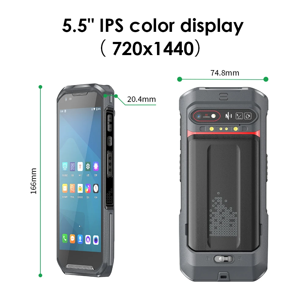 Фото Прочный портативный терминал сбора данных Effon TA06 с Android 13, IP67, 1D/2D/QR-сканером, 4G, NFC, для инвентаризации и считывания штрихкодов №5