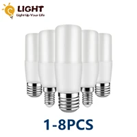 1 8pcs bar led column bulb t37 9w e27 e14 super bright 3000k 4000k 6000k lamp for home bedroom office decoration