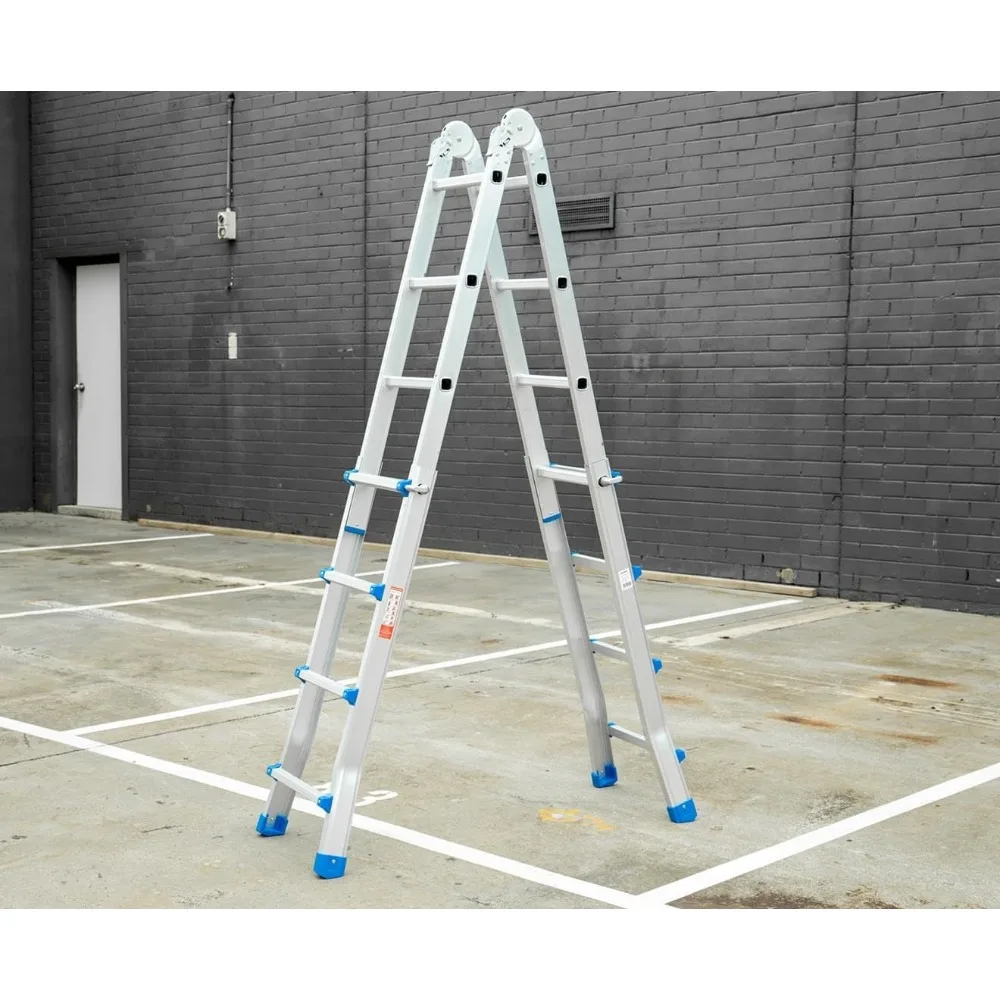 Фото Escalera Articulada Plegable Telescópica Многофункциональный Aluminio 4x4 Escalones 3,98м №3