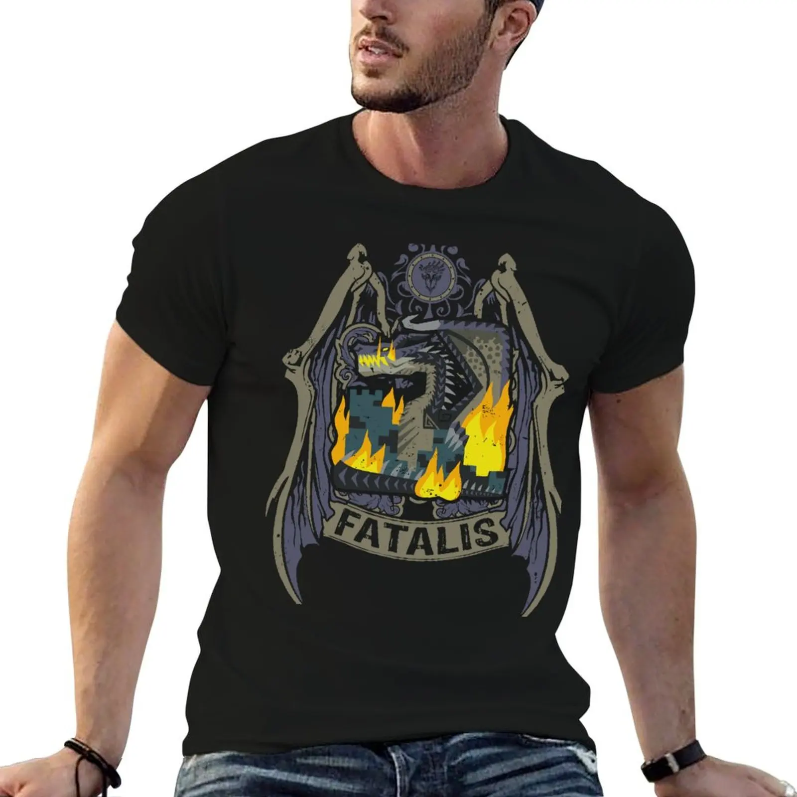 Фото Футболка FATALIS-CREST, мужская хлопковая мужская футболка, хлопковая мужская футболка высокого качества, летняя футболка №4