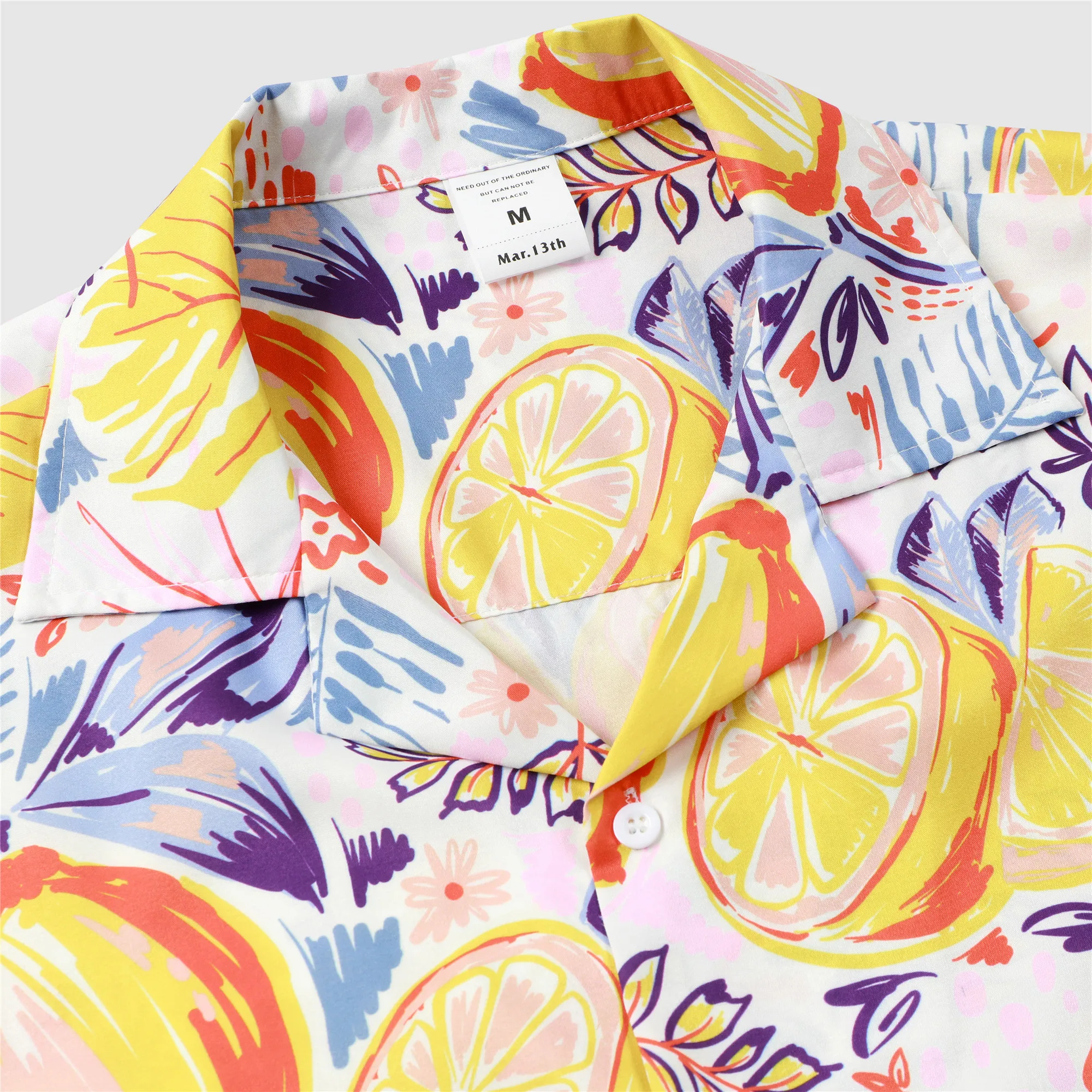 OSCN7 Casual Printed Short Sleeve Shirt Men Street 2022 Hawaii Beach Oversize Women Fashion Harujuku Shirts for Men 2208
