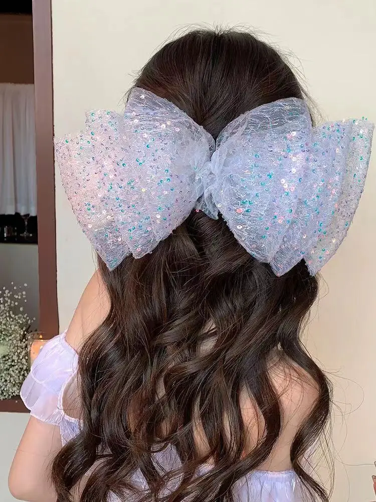 Модная заколка для волос с большим бантом Милая Красная цвета слоновой кости