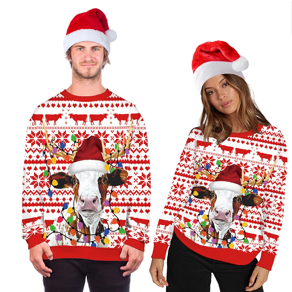 

Свитшот женский и мужской с длинным рукавом и круглым вырезом