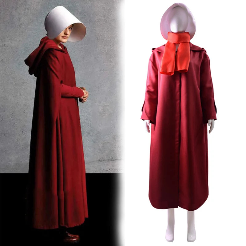 

ТВ сказка служанки платье Косплей служанки офред красная накидка белая шляпа женский костюм Хэллоуин Карнавал Вечеринка Реквизит подарок