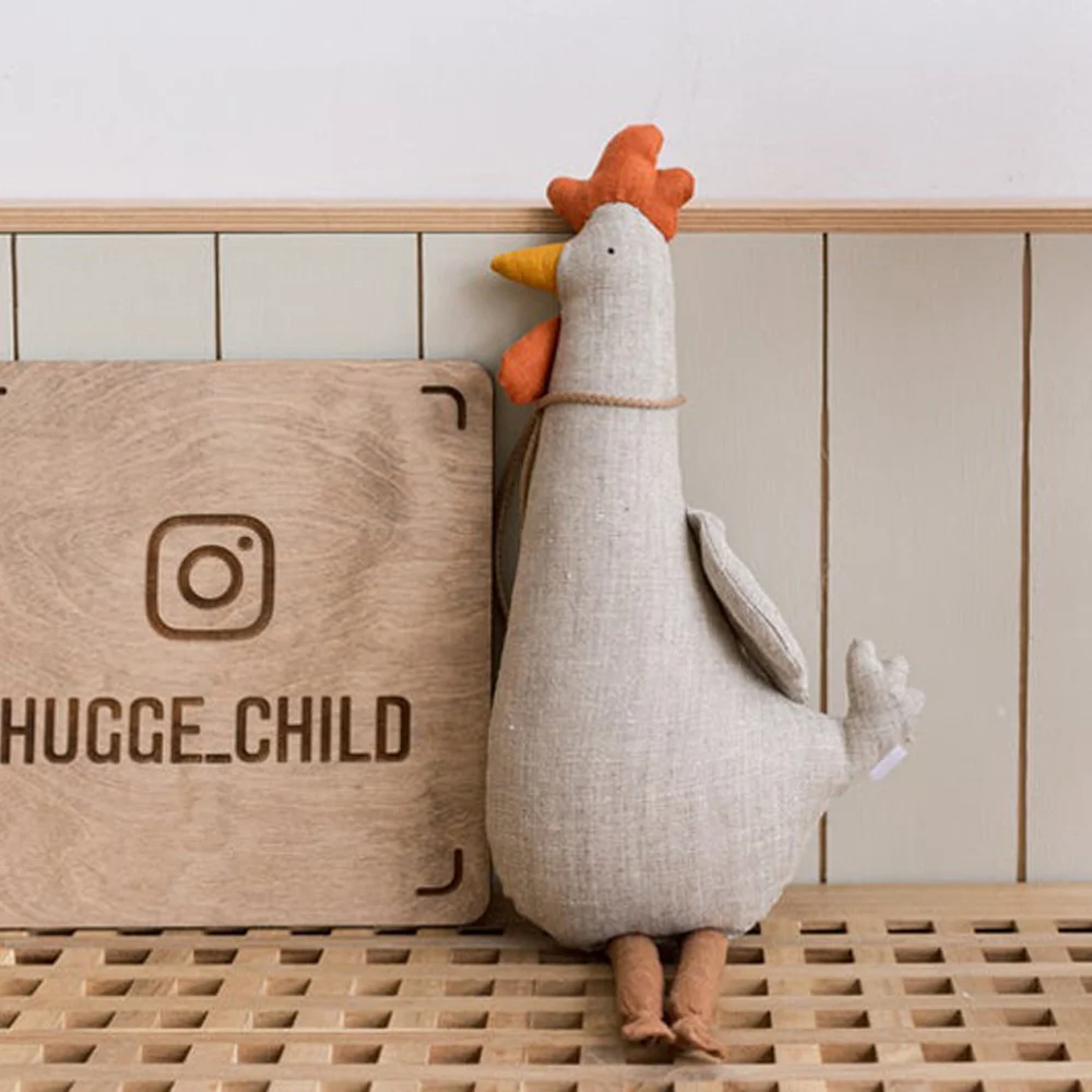Хлопковая игрушка в скандинавском стиле петух серый гусиный олень милая кукла