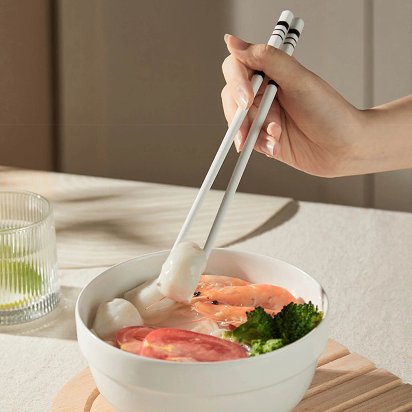 

Smoothing Ceramic Chopsticks Set Multipurpose Long Chopsticks Kitchen Tool