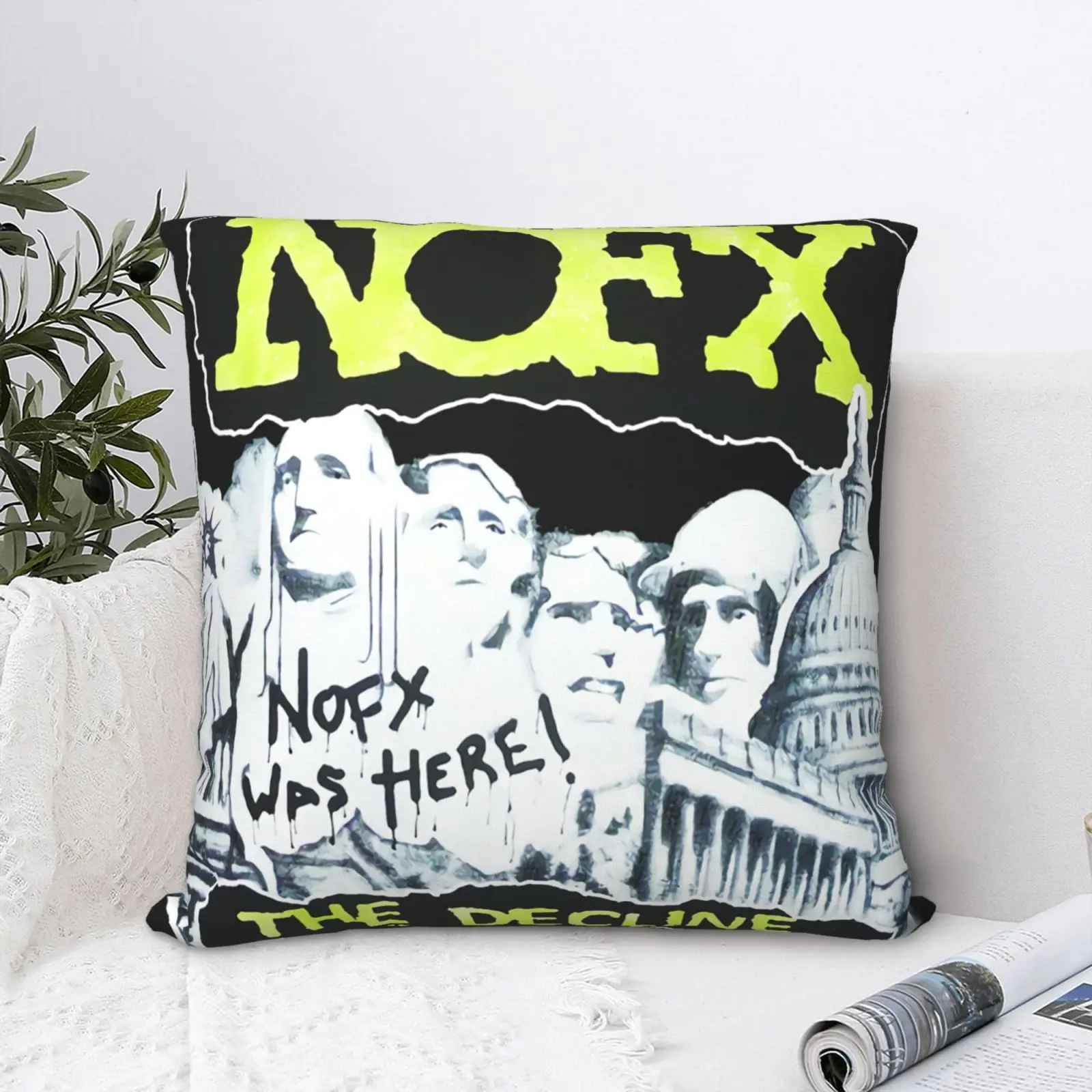 

Nofx The Decline Band Tmask Pillow Case Pillow Case White Pillowcases Back Cushion Decorative Pillow Case Cushions Body Pillow