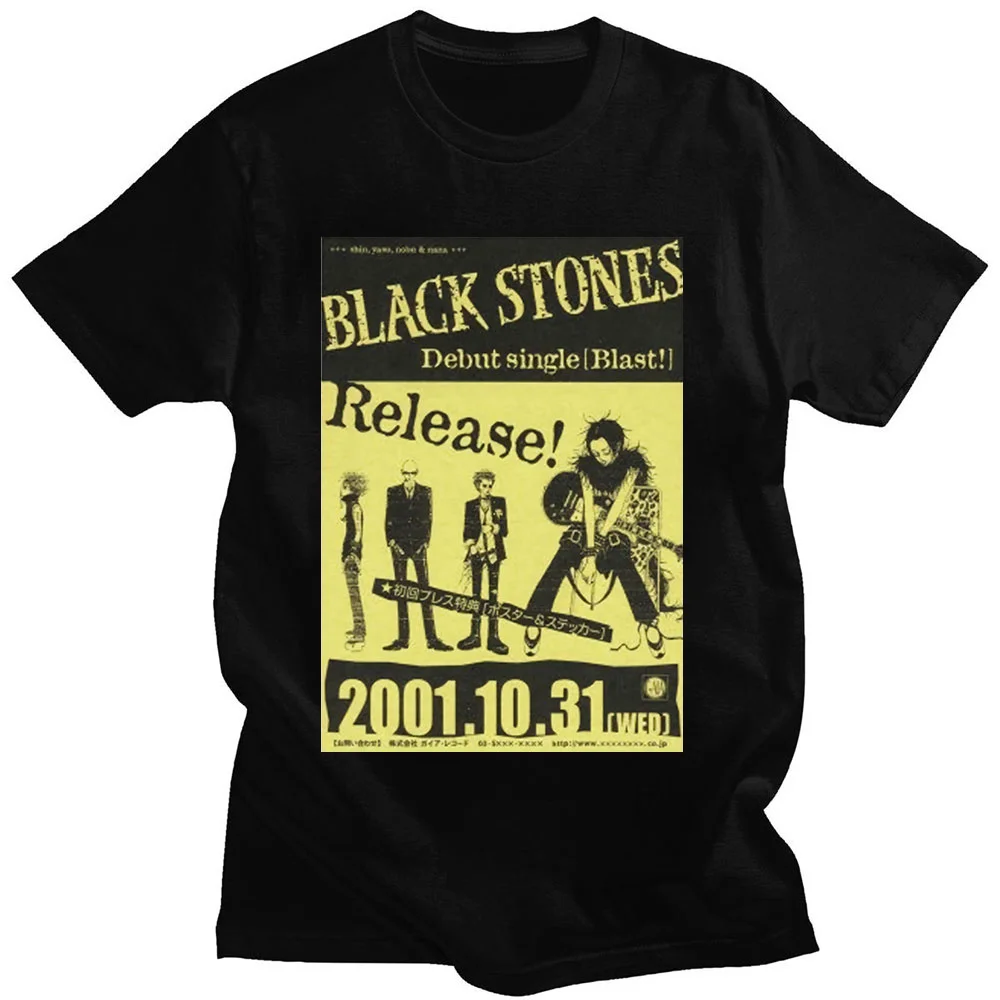 

Anime Nana Osaki The Black Stones T Shirt Men Cool Manga Graphic T-shirt Streetwear Harajuku Vintage T-shirts Hip Hop Tees Male