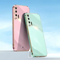 square plating mobile case for huawei honor 20 20s pro lite silicone camera lens protector back cover honor20 s 20pro 20lite bag