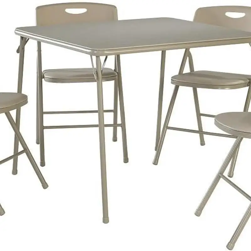 

Набор складных столов и стульев Wfs, набор столов с стульями, Обеденный набор, обеденный стол, 5 предметов, складные, простые, желто-коричневые