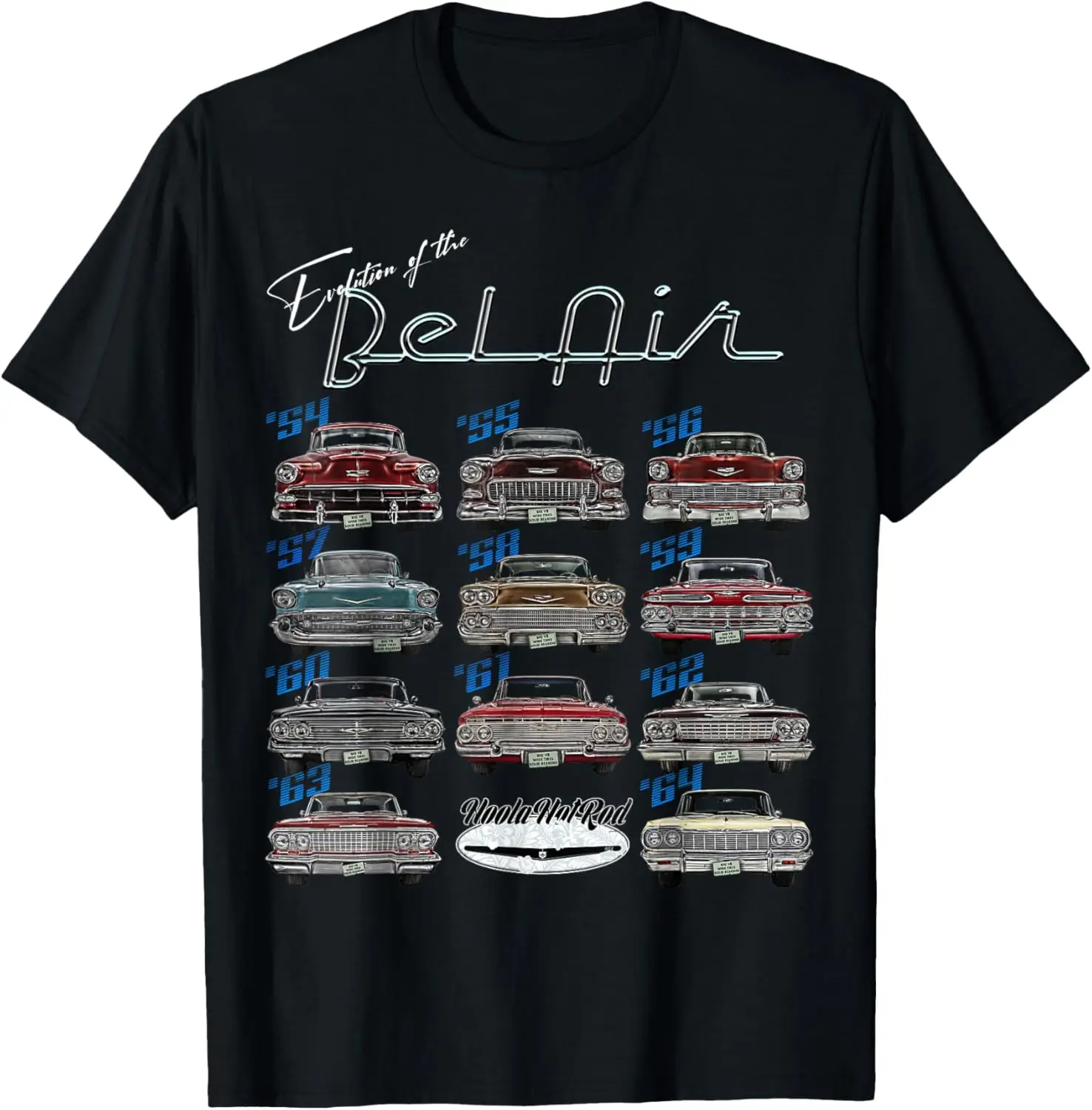 Футболка Evolution of the Bel Air Impala Hot Rod Delray Muscle макияж