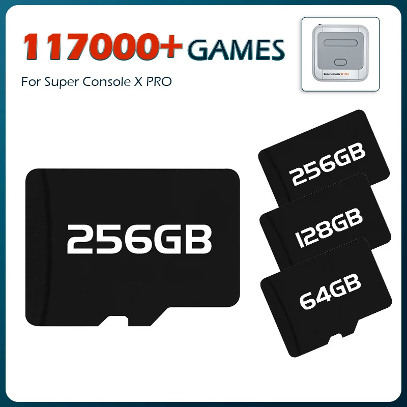 

Super Console X PRO Game Card Used For Super Console X PRO Video Game Consoles Built-in 117000 Games For PSP/PS1/NDS/N64 Genuine