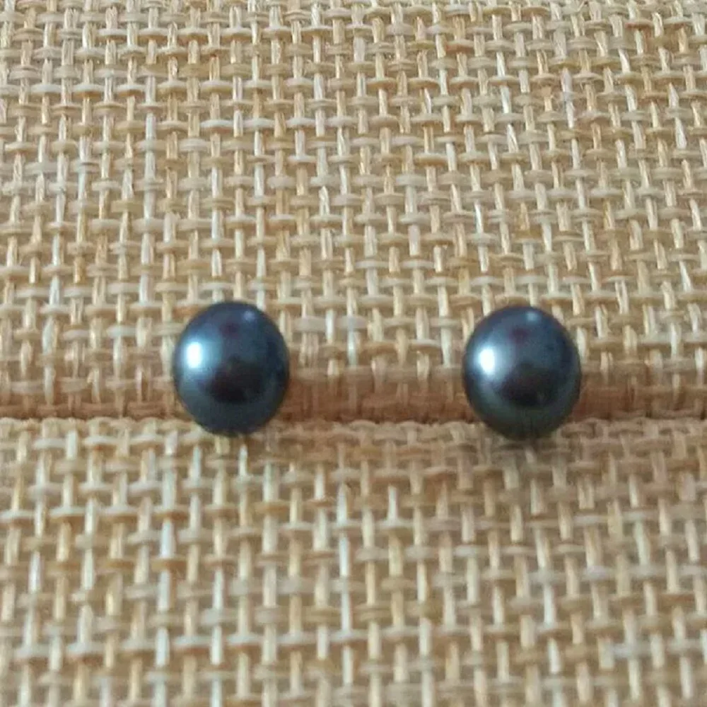 Фото Серьги из натурального черного таитянского жемчуга 925s/925s+ с жемчугом AAAA 8-9 мм/9-10 мм/10-11 мм №2