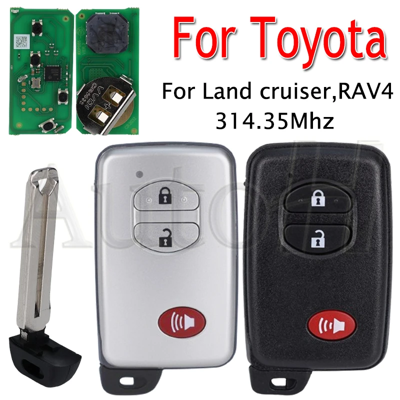 3-кнопочный чехол для дистанционного смарт-ключа Toyota Rav4 Land Cruiser 314 4 МГц 89904-0R060 6601 3370