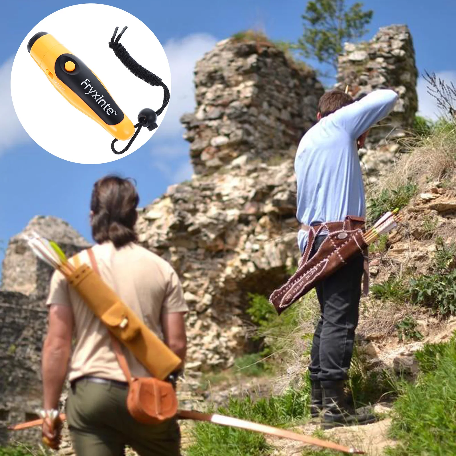 

on Foot Electronic Whistle Travel Survival Portable Hiking Abs Outdoor Accessory