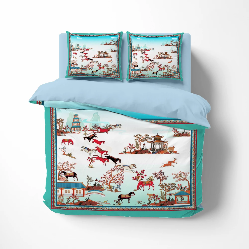 Комплект постельного белья с пододеяльником и 2 спальнями |