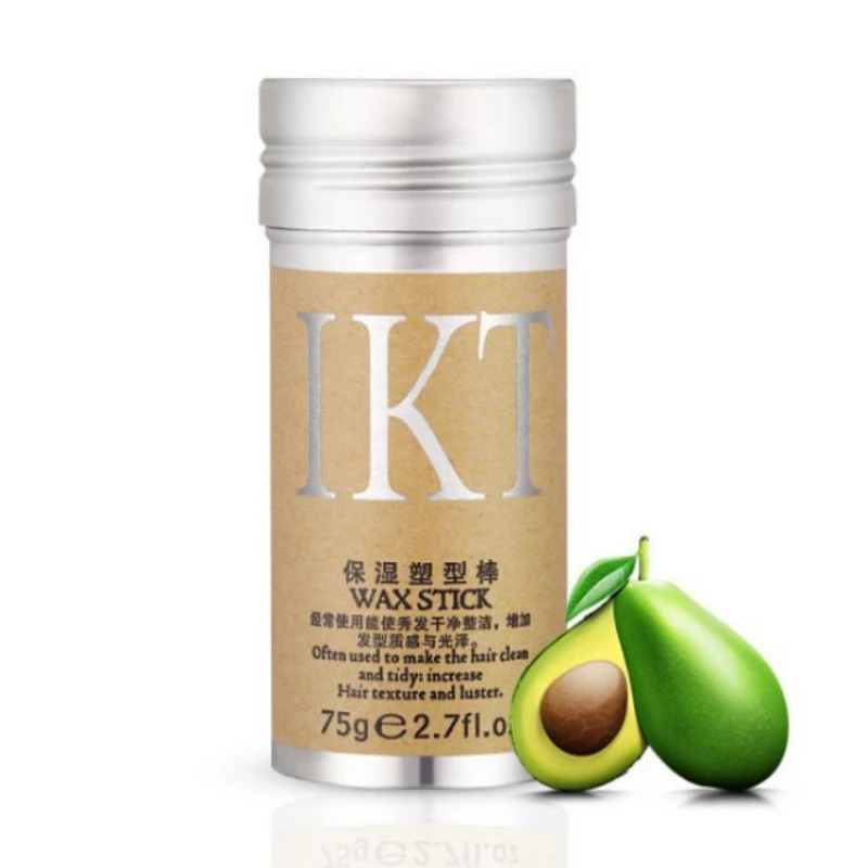 1pcs 75g Hair Wax Avocado Not Greasy Professional Finish Hair Style Cream Hair Styling Pomade Stick Rapid Easy Free Shipping