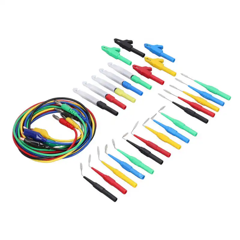 

4mm Banana Plug Kit Good Conductivity Banana Plug Test Leads Kit 90° 135° 180° with a Plastic Box for Testing for Car