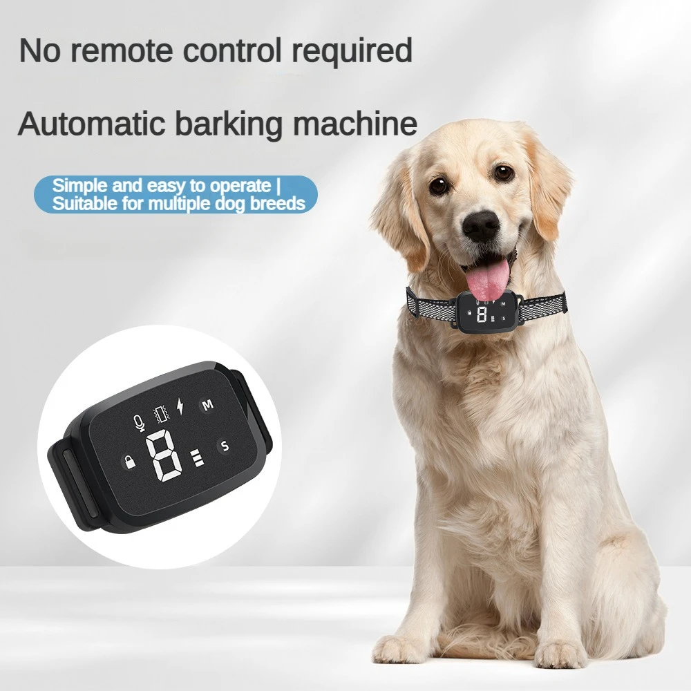

Smart Automatic Anti Barking Dog Collar HD Digital Display IP67 Waterproof Collar For Dog Rechargeable Bark Stopper Stop Barking