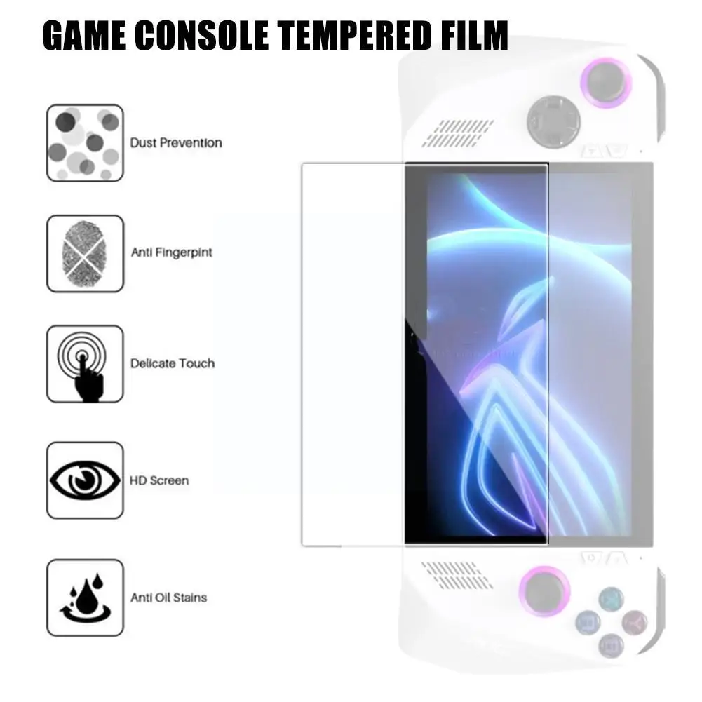 

9H High-Hardness Tempered Glass Anti-Fingerprint Dust-Proof Oil-Proof For ROG Ally Screen Tempered Film N8M9