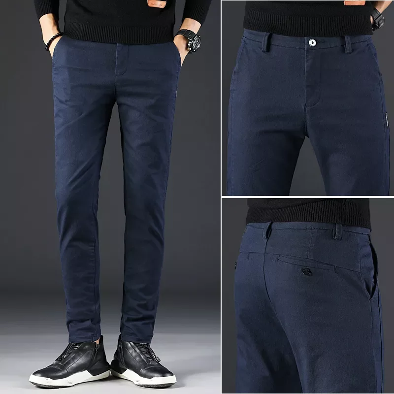 

2023New Spring Summer autumn New Casual Pants Men Cotton Slim Fit thin Chinos Fashion Trousers Male Brand Clothing Plus Size 28-