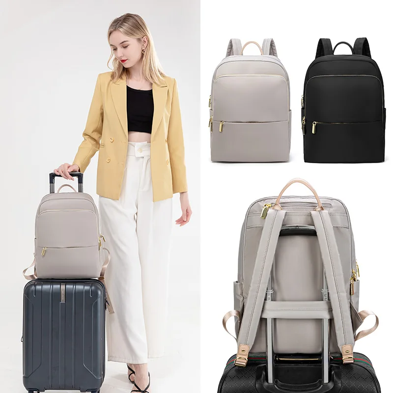 

Business Backpack for Women 14 Inch Laptop Backpacks Large Simple Bagpack Female Travel Bag Waterproof Notebook Backbag 2023 New